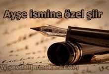 Photo of Ayşe İsmine Özel Şiir